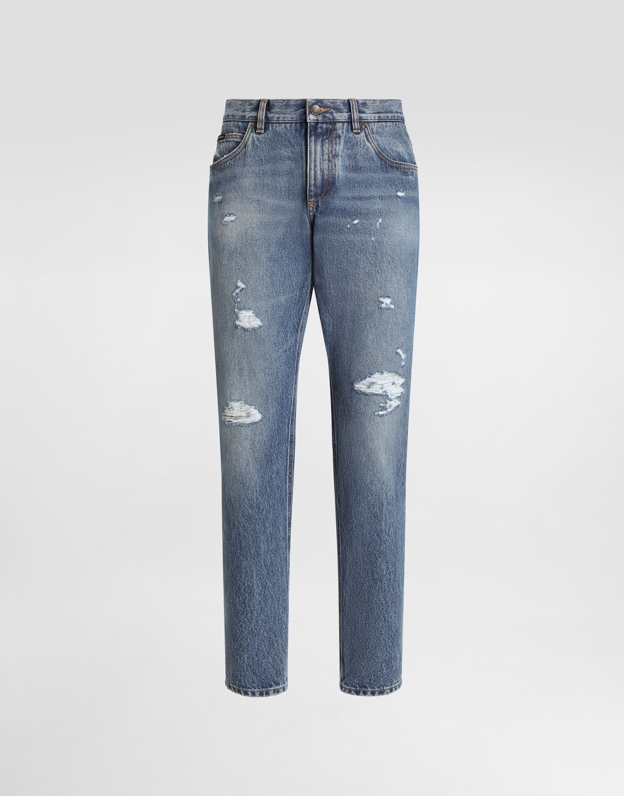 DOLCE & GABBANA デニムジーンズ Light blue wash slim-fit stretch jeans in Multicolor for Men