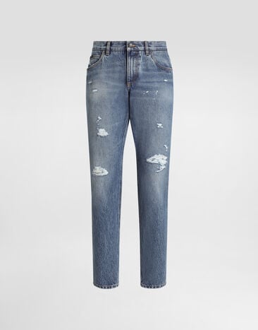 Dolce & Gabbana Regular cotton jeans Multicolor GYJCCDG8NH5