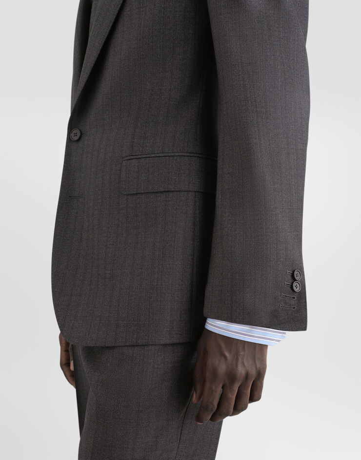 Dolce & Gabbana Sicilia light single-breasted pinstripe wool jacket Dolce & Gabbana Sicilia light single-breasted pinstripe wool jacket Multicolor G2XD0TFR23X