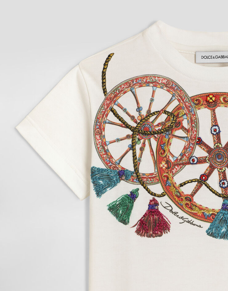 Dolce & Gabbana Jersey t-shirt with applications White L2JTITG7P5Y