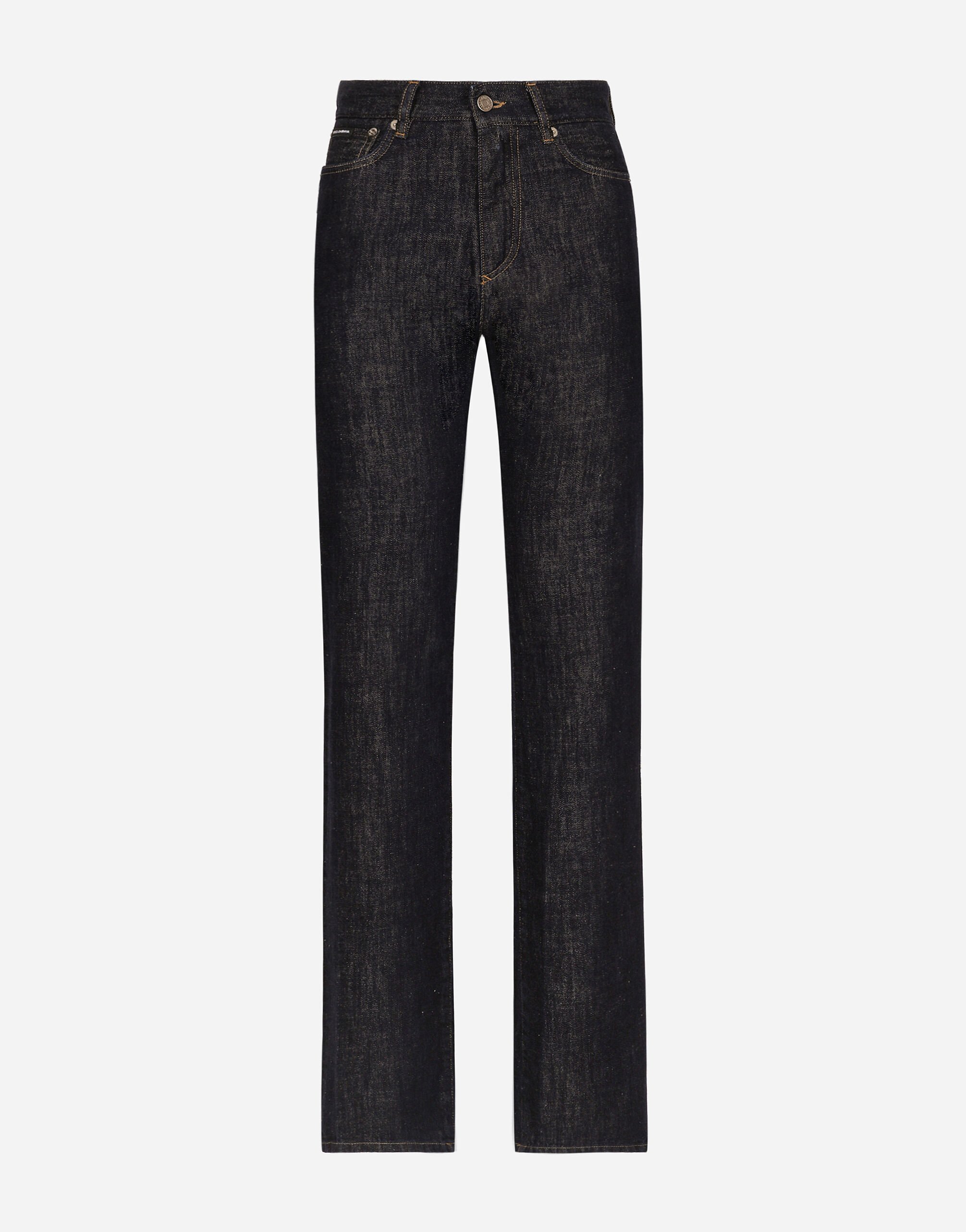 Flared cotton denim jeans in Multicolor for Women Dolce Gabbana