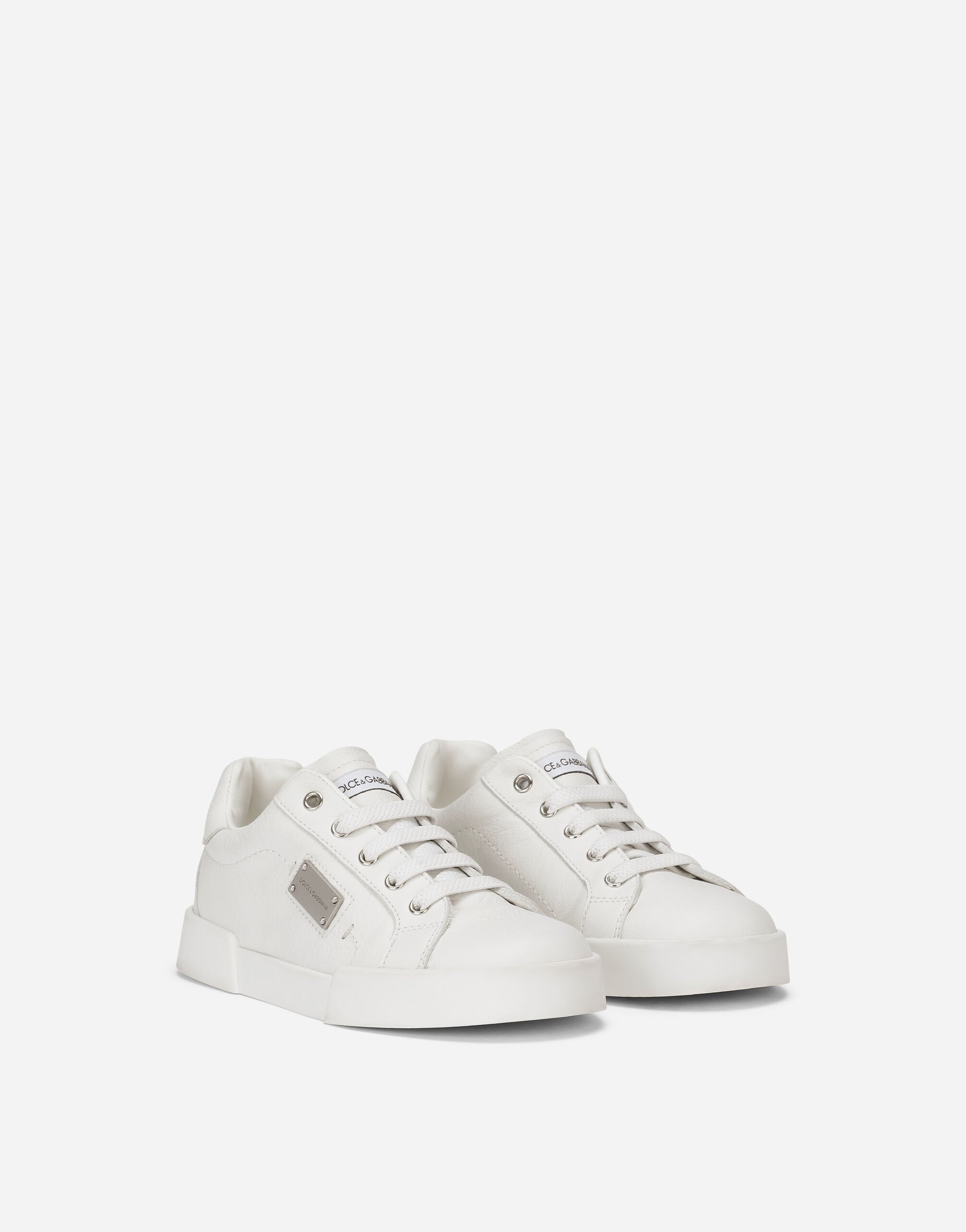 【関税＆送料込み】Dolce & Gabbana 'Portofino Light' White Calfskin Portofino Light sneakers in White for Boys
