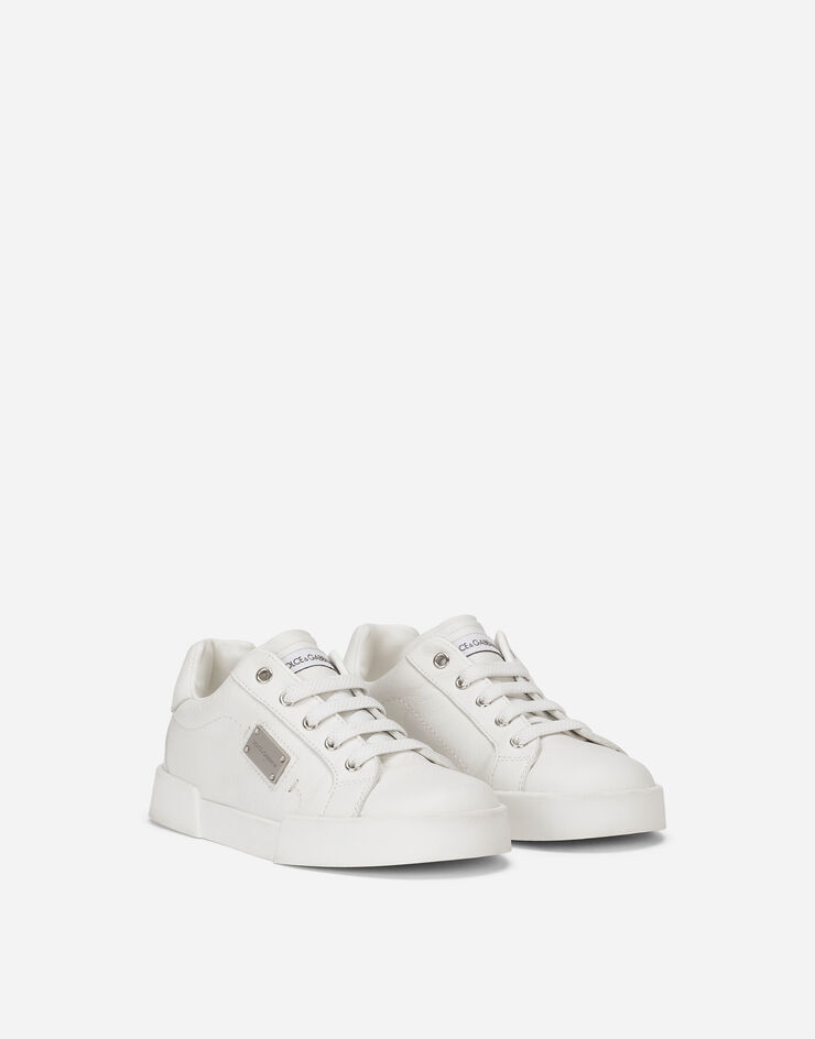 Dolce & Gabbana Zapatilla Portofino Light en piel de becerro Blanco DA5111A3444