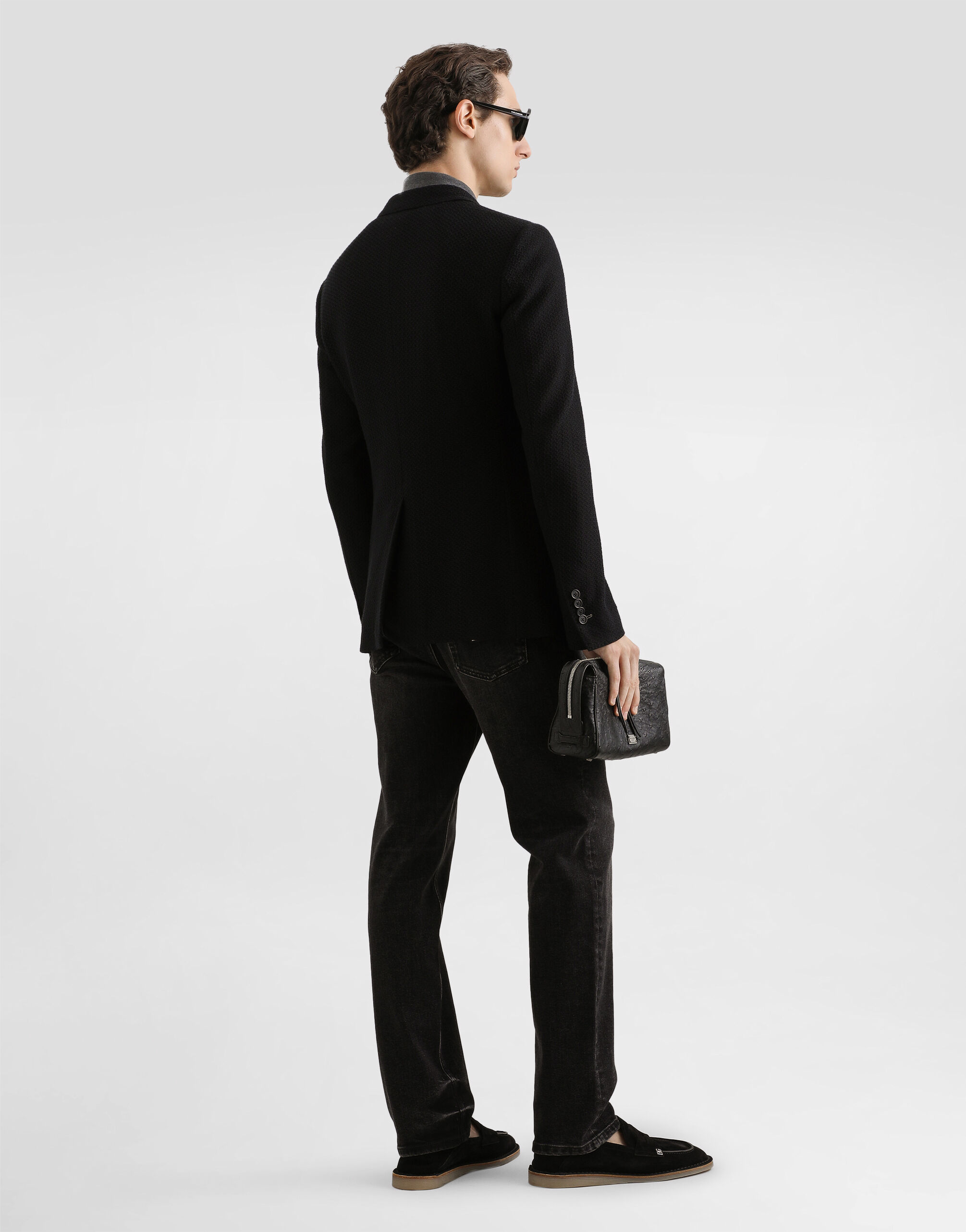 Denim trousers with DG patch in Multicolor for Men | Dolce&Gabbana® US