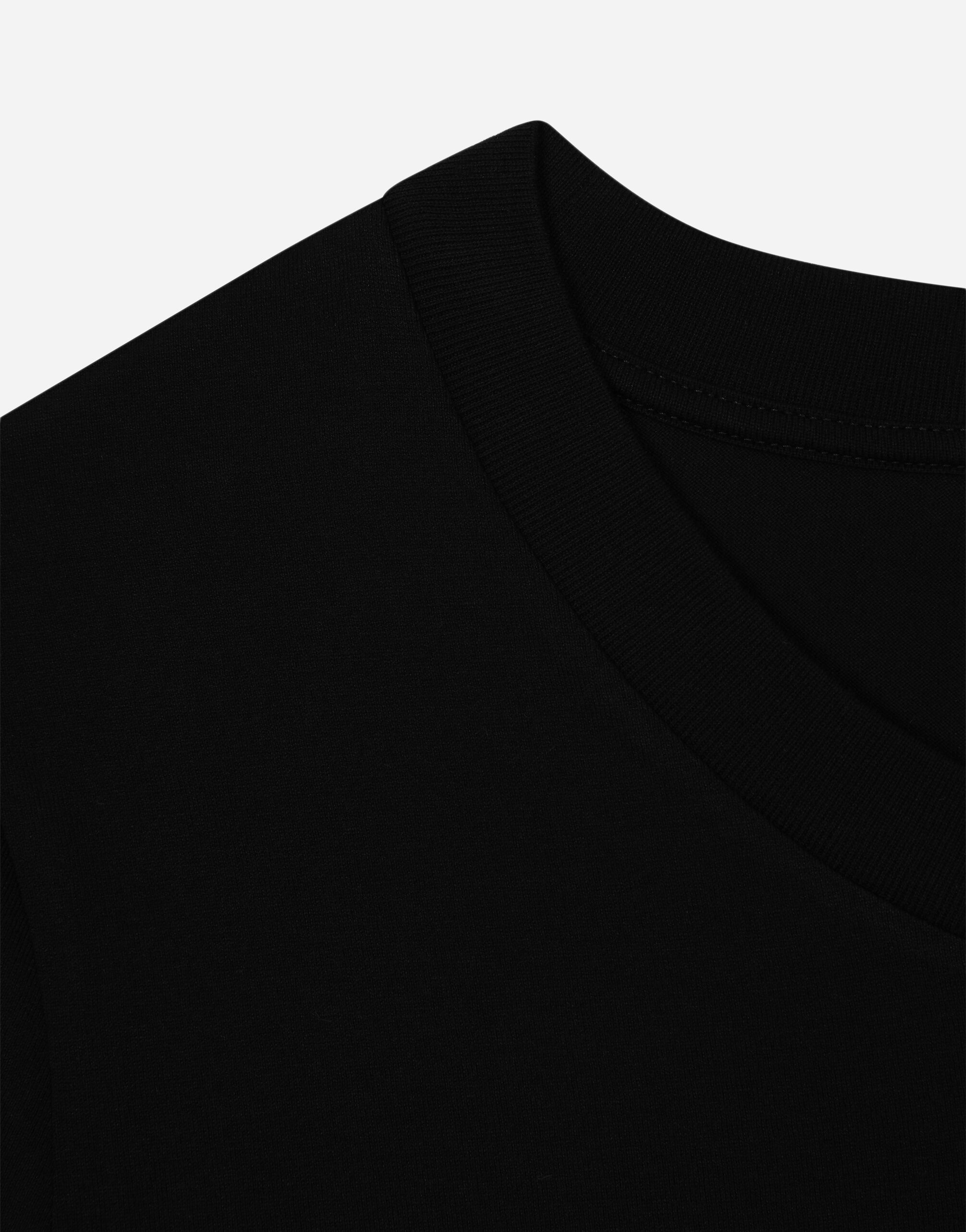 【DOLCE&GABBANA】Tシャツ コットン DGクリスタルロゴ 2色展開 ブラックのウィメンズ Tシャツ コットン DGクリスタルロゴ