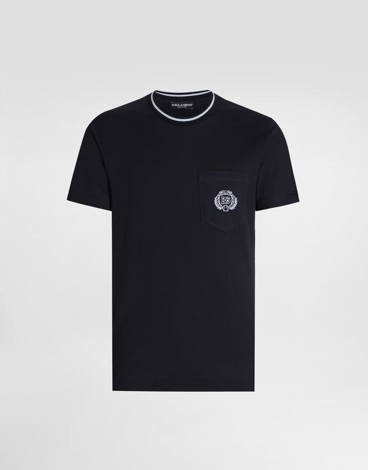 Dolce & Gabbana Cotton t-shirt Blue G8RA2ZFU7EQ