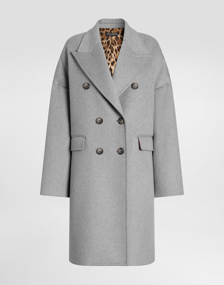 Dolce & Gabbana Double-breasted cashmere coat Dolce & Gabbana Double-breasted cashmere coat Grey F0W9UTHU2BX