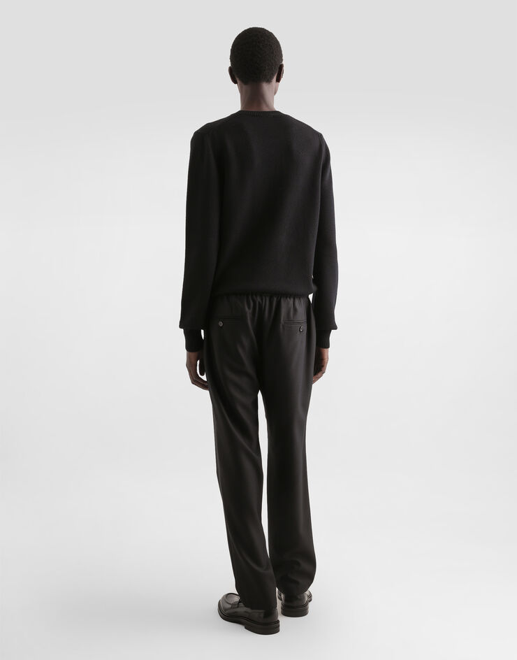 Dolce & Gabbana Wool pullover with intarsia Black GXX01ZJDVDD