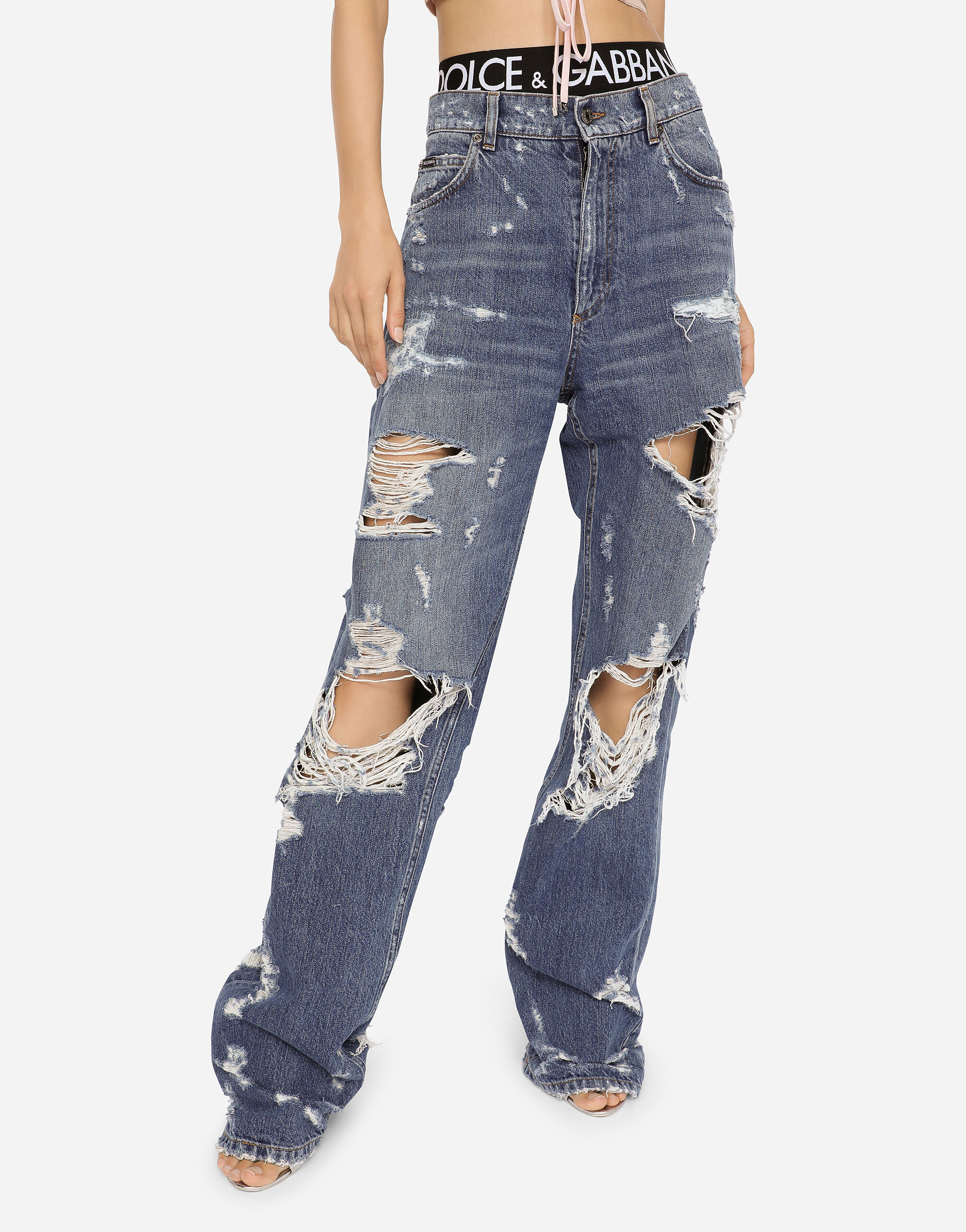 Dolce and gabbana ripped jeans best sale