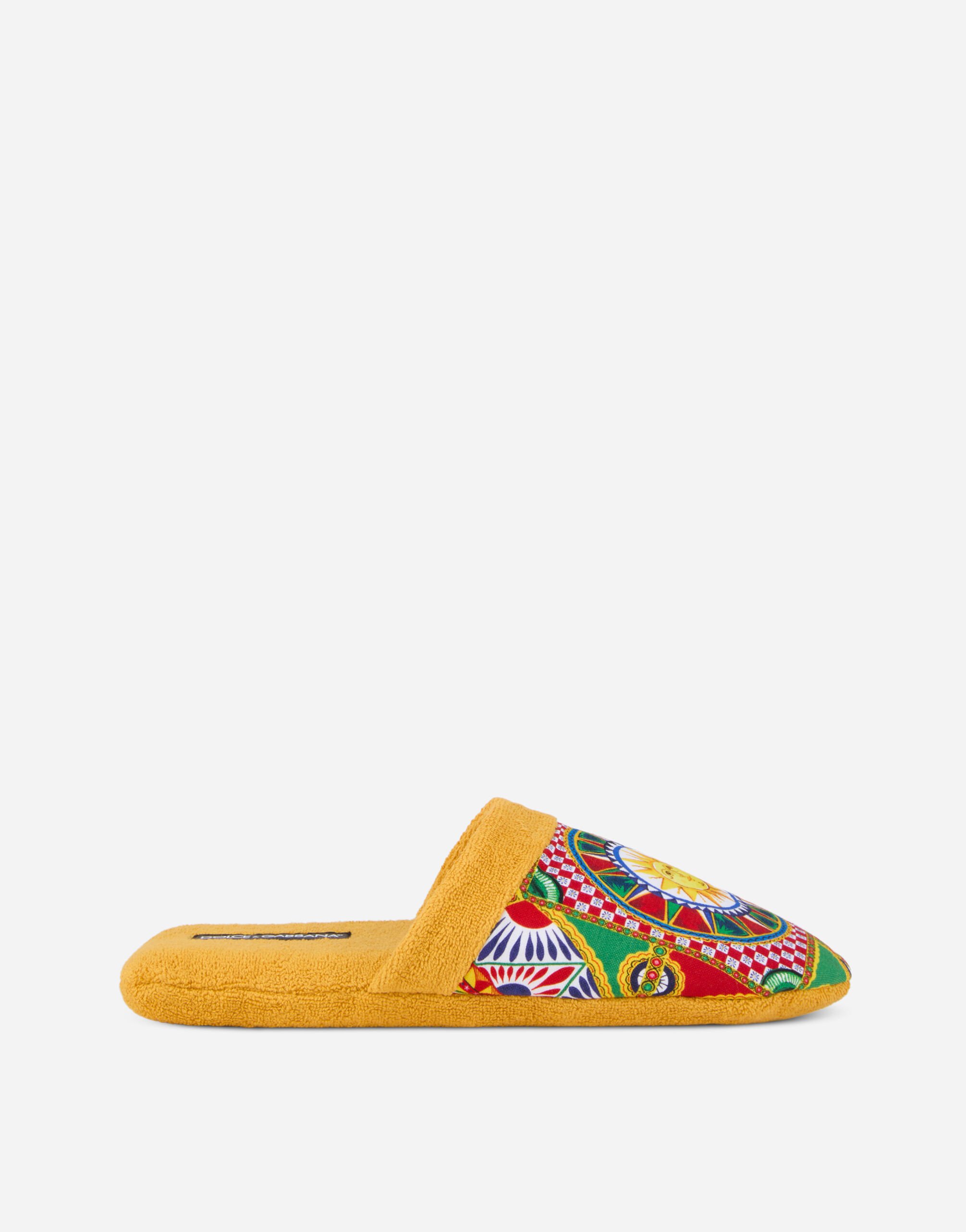 Dolce & Gabbana Zapatillas de rizo de algodón Multicolor TCF010TCAGN