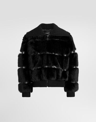 Dolce & Gabbana Fur bomber jacket Black G9CMRLHUPDA