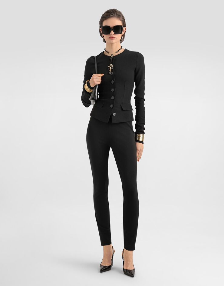 Dolce & Gabbana Milano stitch jersey leggings Dolce & Gabbana Milano stitch jersey leggings Black FTC75TFUGN7