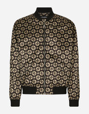 Dolce & Gabbana Nylon jacket with all-over DG logo print Black GXC60TJAM8M