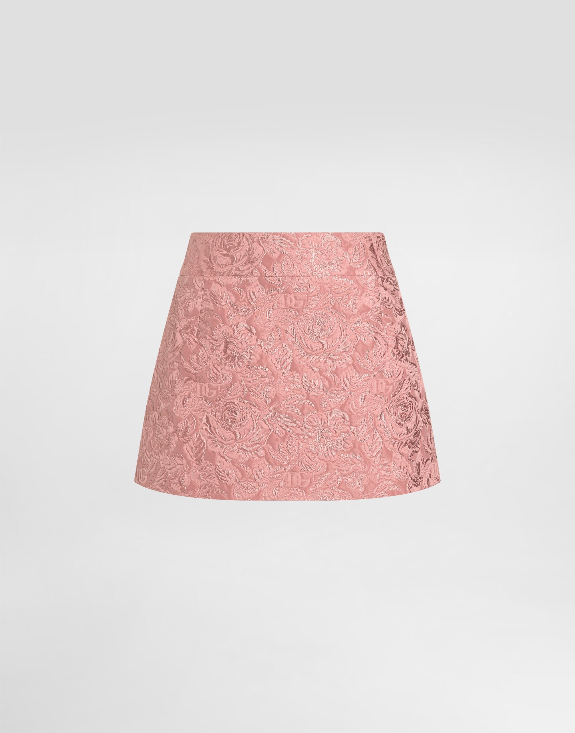Floral matelassé jacquard miniskirt in Multicolor for Women