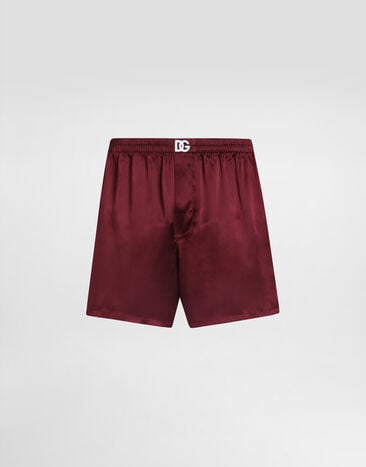 Dolce & Gabbana Silk satin boxer shorts Bordeaux M3A21TON0EC