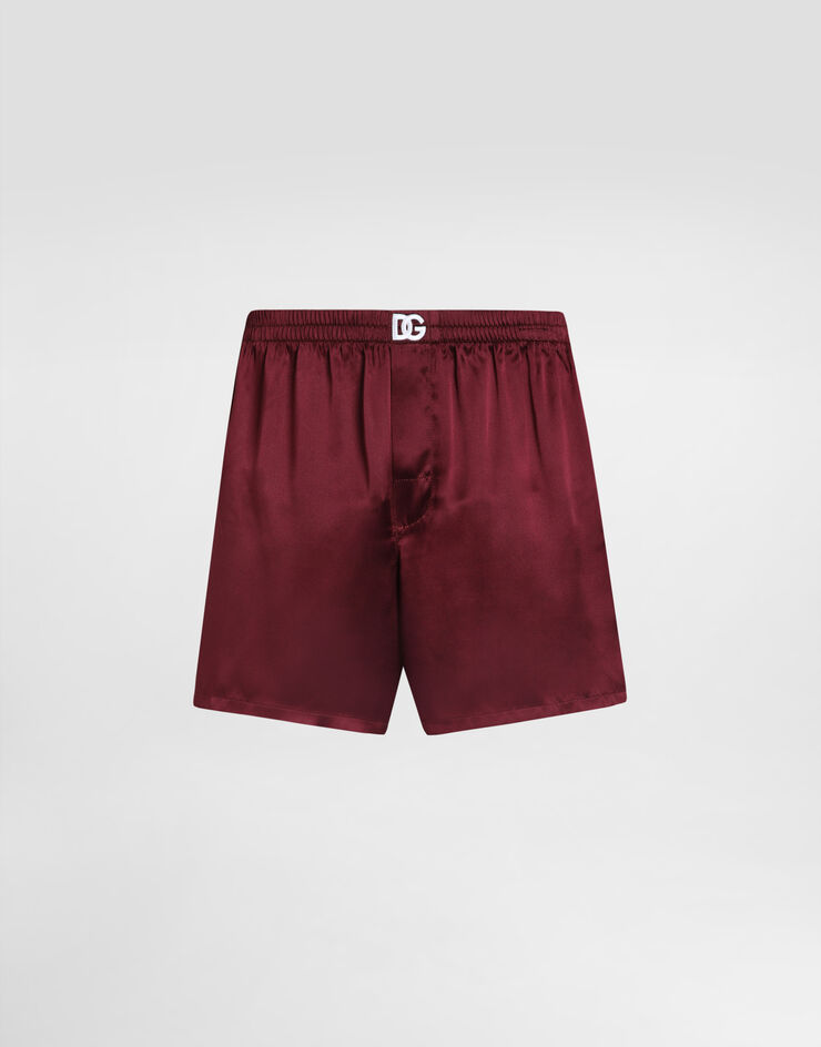 Dolce & Gabbana Silk satin boxer shorts Bordeaux M3A21TON0EC
