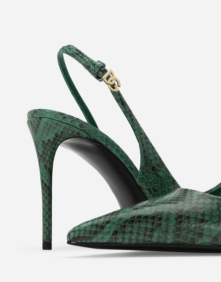 Dolce & Gabbana Zapato destalonado de pitón Verde CG0774A2111