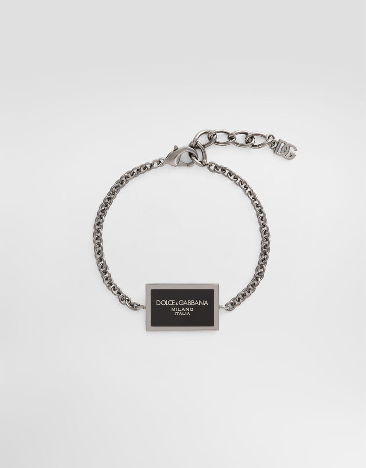Dolce & Gabbana Armband aus Metall mit Logo Rot WBR1D1W1111