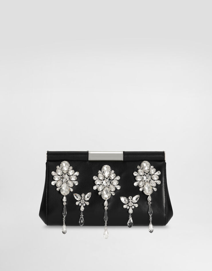 Dolce & Gabbana Crystal embroidered Marlene handbag Black BB7620AX073