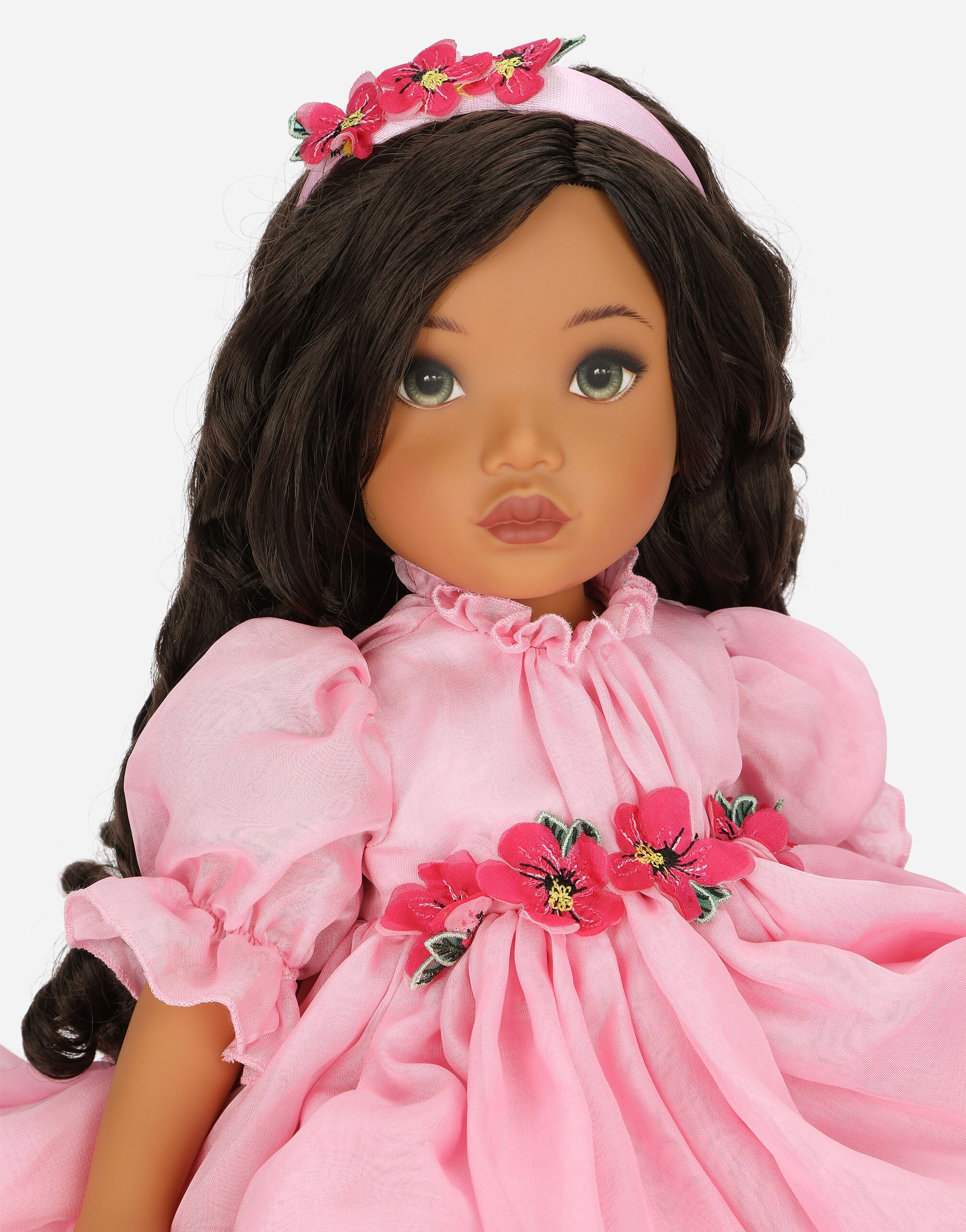 Doll with chiffon dress in Multicolor for Dolce Gabbana US