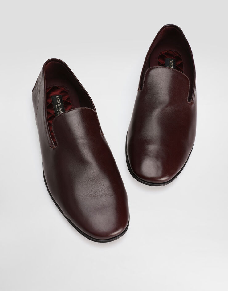 Dolce & Gabbana Erice leather slippers Bordeaux A50727AH693
