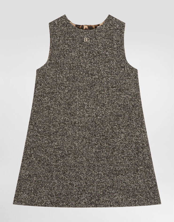 Dolce & Gabbana Dotted wool blend dress Multicolor L54DJ1FMZAO