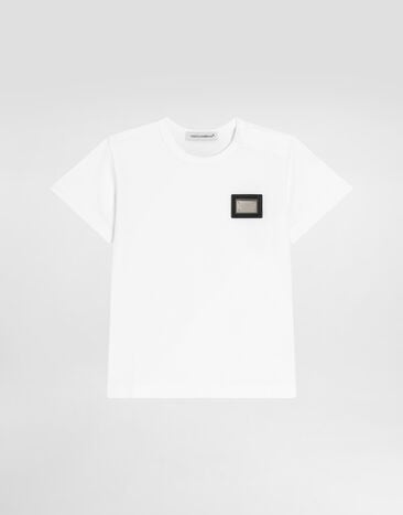 Dolce & Gabbana Jersey t-shirt with plate White L1JT7TG7P1T