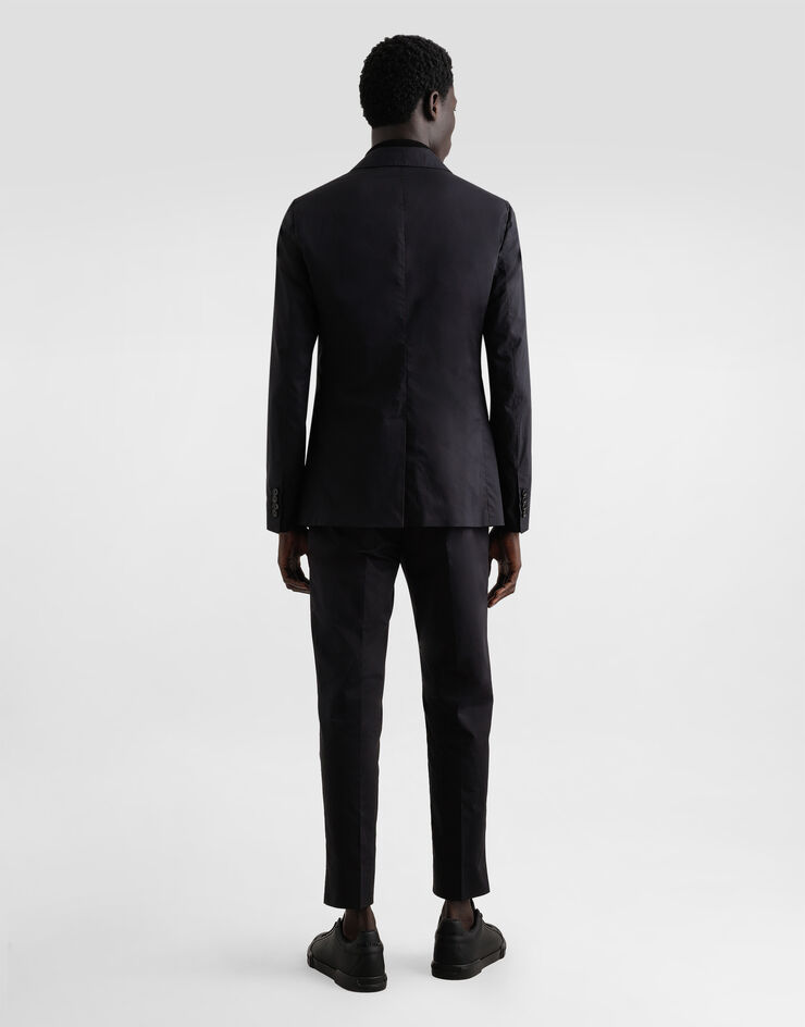 Dolce & Gabbana Polo de algodón con placa con logotipo Negro GXZ02TJBCF5