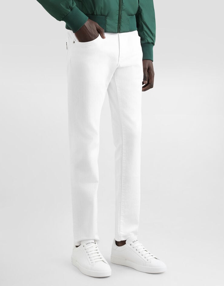 Dolce & Gabbana White skinny stretch jeans Multicolor GY07LDG8OX2