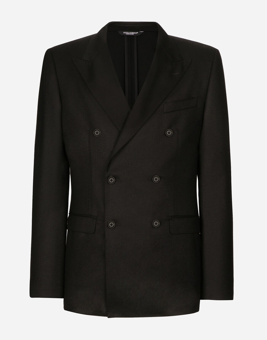 Double-breasted wool Taormina-fit jacket