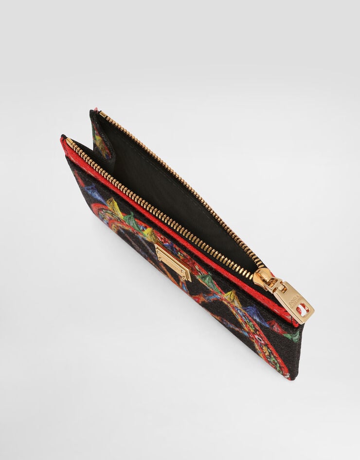 Dolce & Gabbana Carretto-print canvas card holder Multicolor BI1261A0890