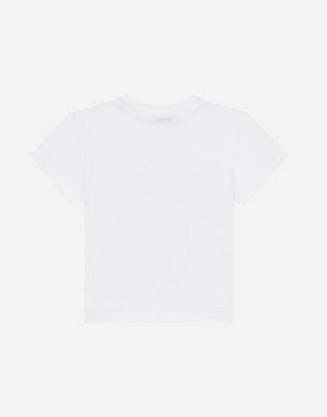 Dolce & Gabbana Jersey T-shirt with mixed floral print Blanco L2JTITG7M1Y