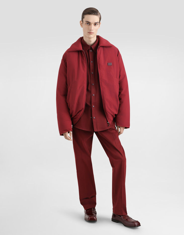 Dolce & Gabbana Tailored cotton pants Bordeaux GP0R4TFUFL3
