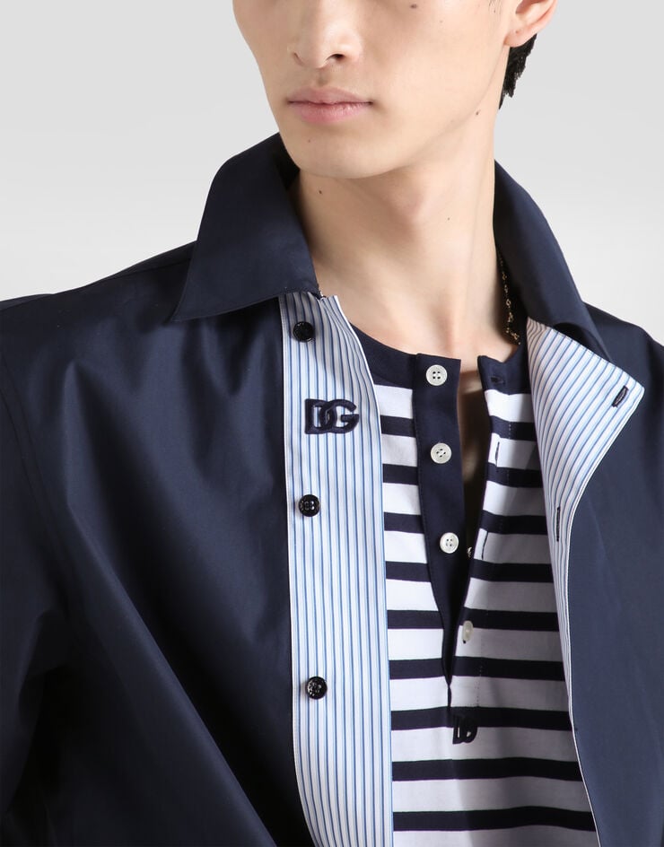 Dolce & Gabbana Martini cotton poplin shirt Blue G5OU3ZFU5WO