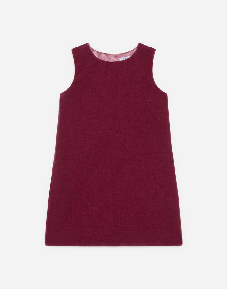 Dolce & Gabbana STRETCH COTTON VELVET DRESS FUCHSIA L51DD5FUWBN