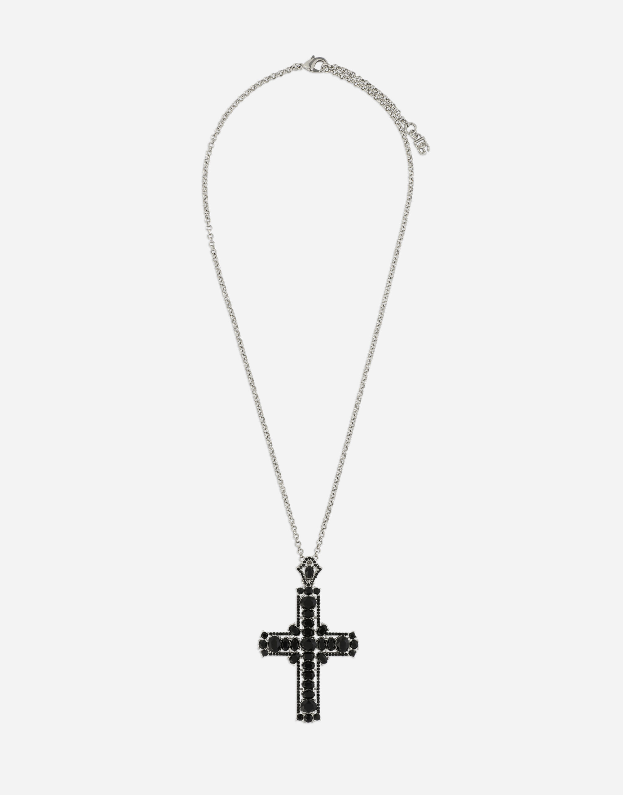 KIM DOLCE GABBANA Necklace with rhinestone crystal cross in Black for Women Dolce Gabbana US