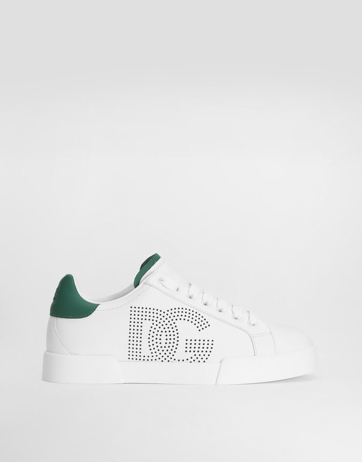 Dolce & Gabbana Sneaker Portofino aus Kalbsleder Weiss CS2277AV066