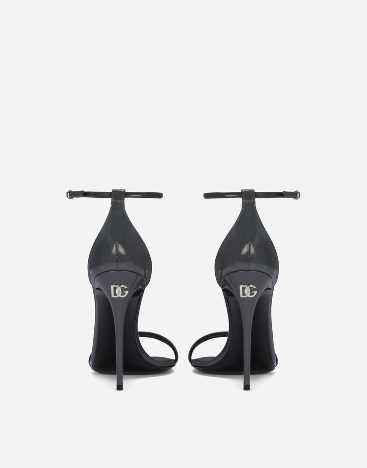 Dolce & Gabbana KIM DOLCE&GABBANA Polished calfskin sandals Grey CR1339A1037