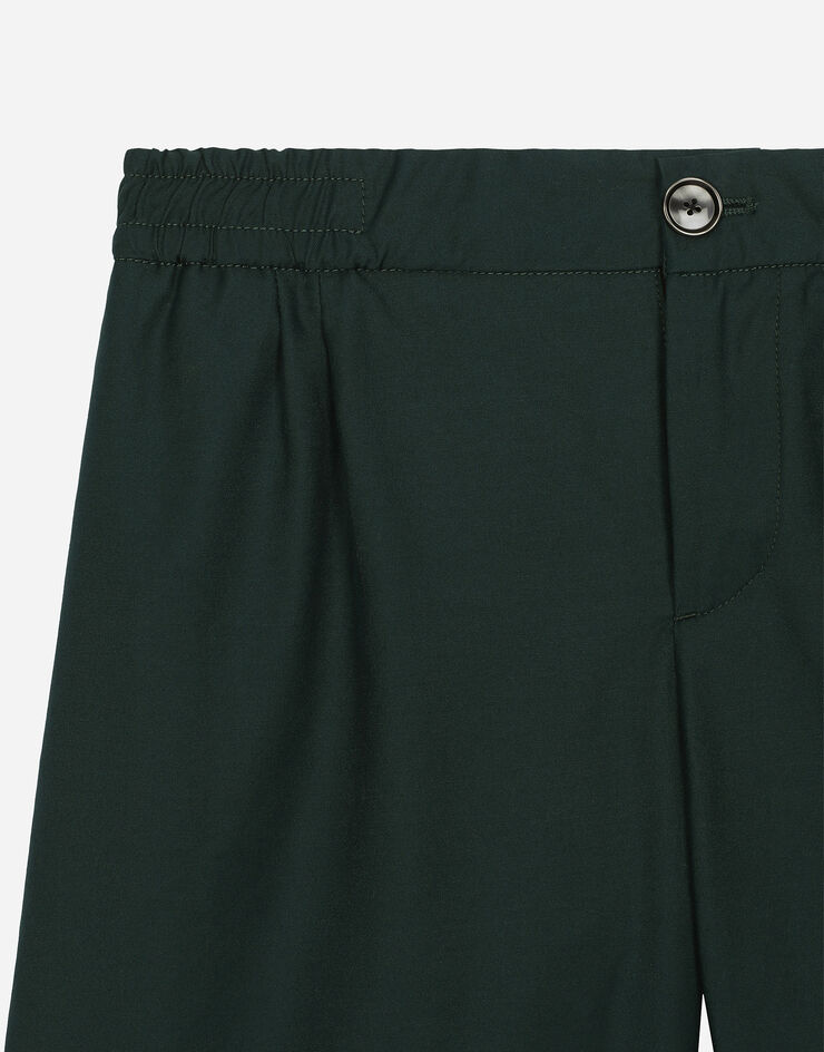 Dolce & Gabbana Bermudas de popelina con logotipo DG Verde L43Q12G7N1O