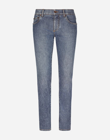 Dolce & Gabbana Light blue wash skinny stretch jeans Multicolor GY07LDG8HA7