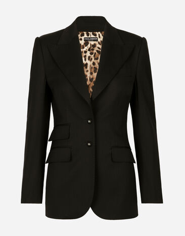 Dolce & Gabbana Gabardine Turlington jacket with top-stitching Black BB6003B1001