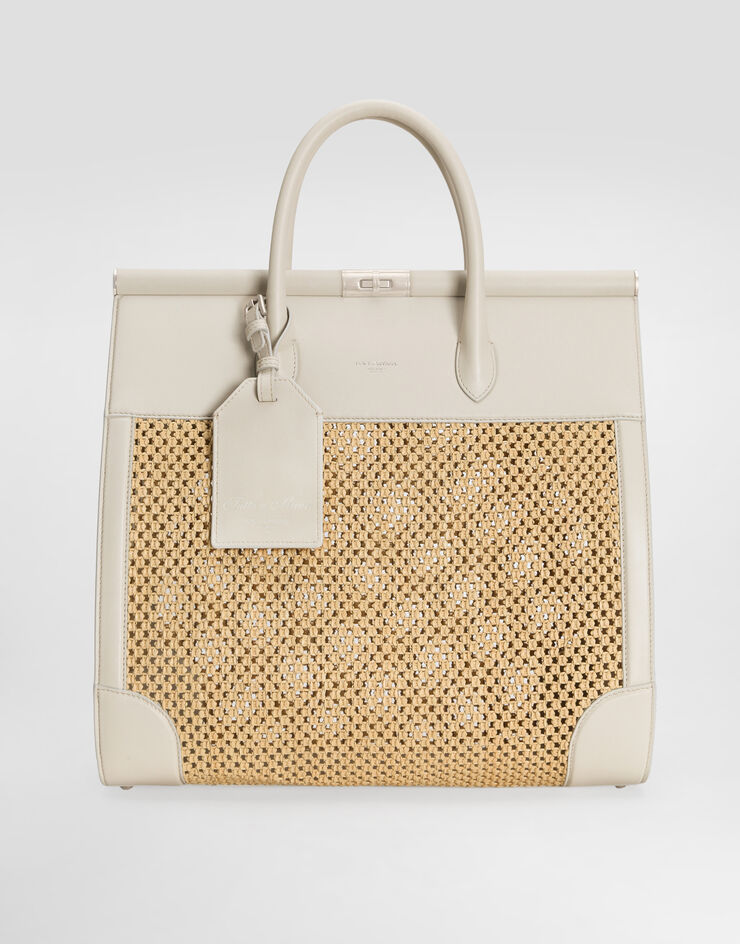 Dolce & Gabbana 拉菲草手袋 Cream BM2480A9O83
