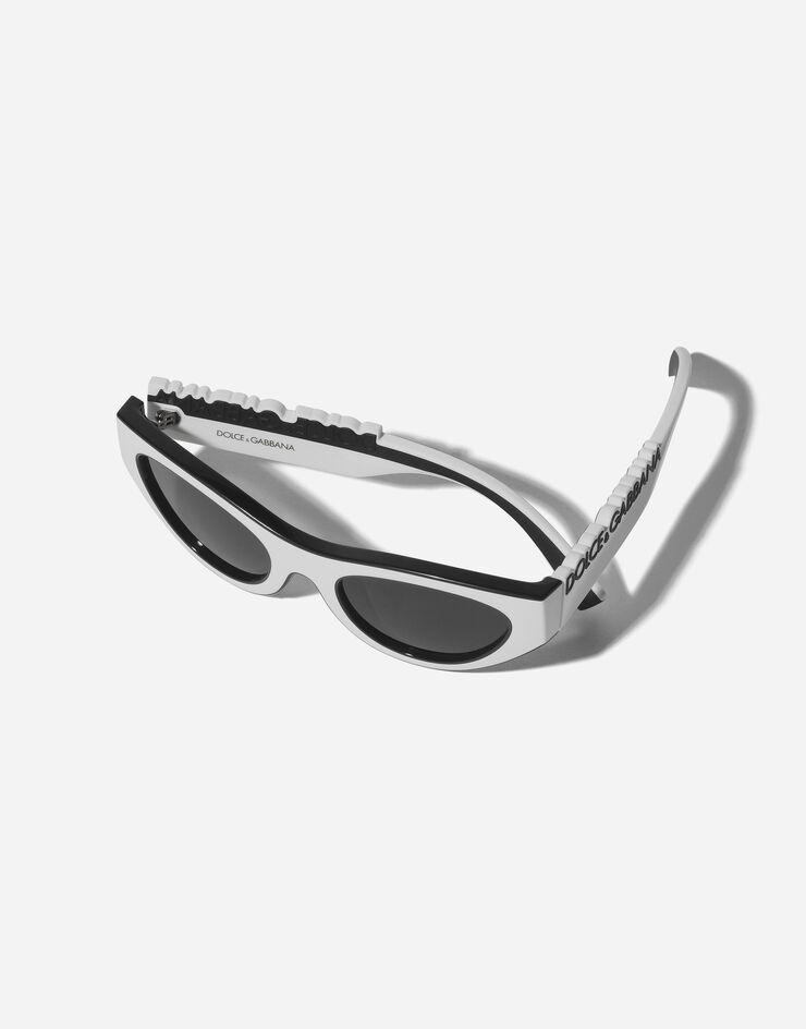Dolce & Gabbana DG Logo Sunglasses White/black VG601GVN587