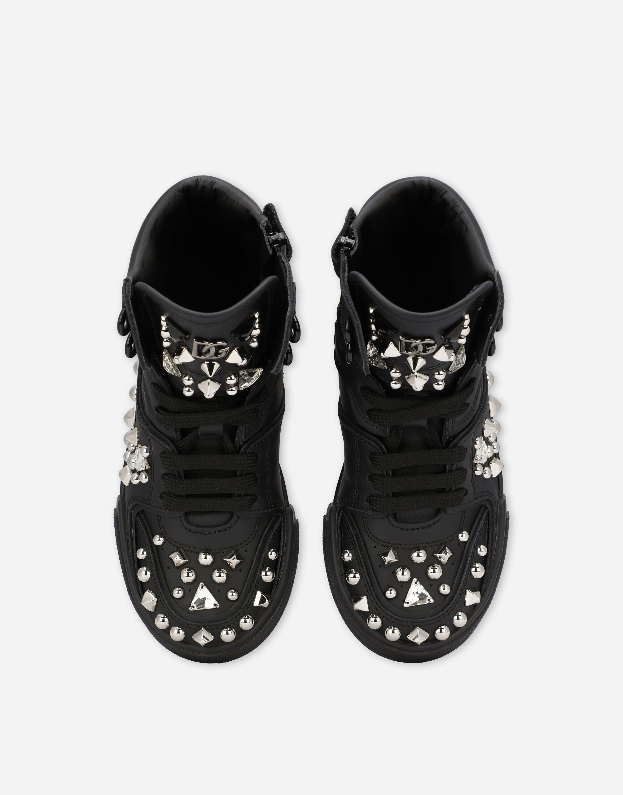 Portofino New Roma high top sneakers in Black for Men Dolce Gabbana