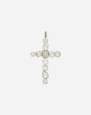 Dolce & Gabbana Anna charm in white gold 18Kt and colorless topazes Rot WAQA3GWQM01