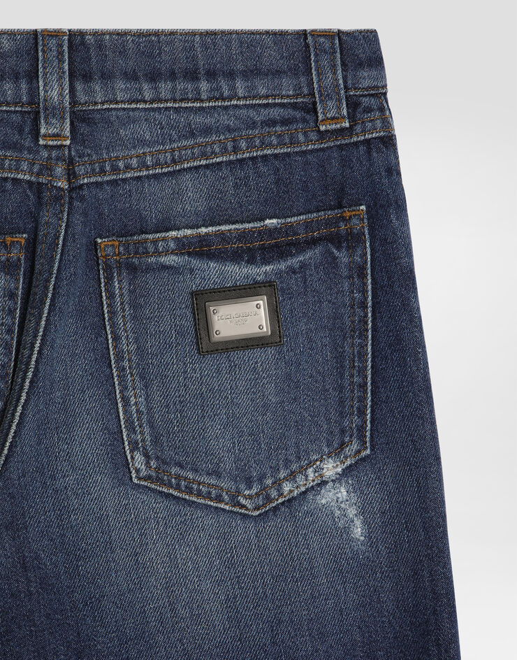 Dolce & Gabbana 5-pocket washed denim trousers Multicolor L42F88LDD53