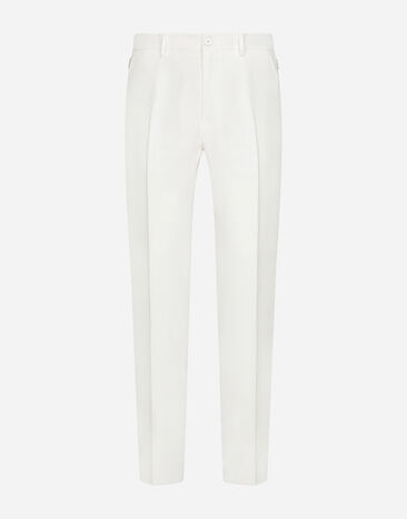 Dolce & Gabbana Pantalón de lino Blanco GY6IETFU4LF
