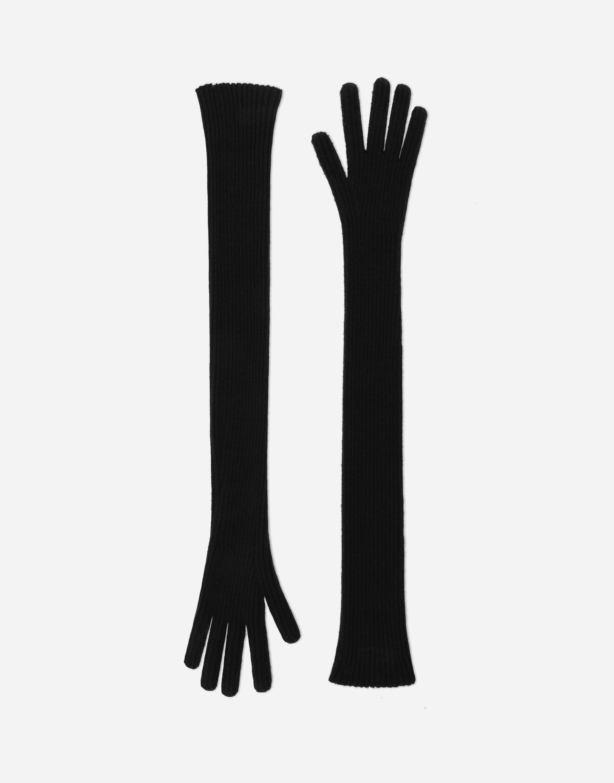 Dolce & Gabbana Long cashmere gloves Black FH652AFU2XJ