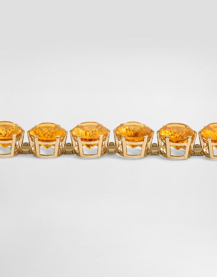 Dolce & Gabbana Anna bracelet in 18-carat yellow gold with citrines and diamonds Dolce & Gabbana Anna bracelet in 18-carat yellow gold with citrines and diamonds Yellow Gold WBSB1GWCTR1