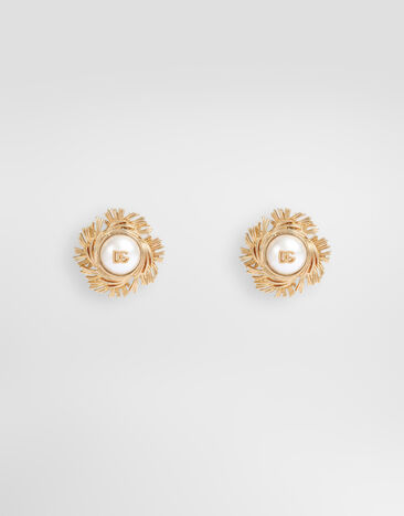 Dolce & Gabbana Cabochon clip earrings Gold WES6S1W1111